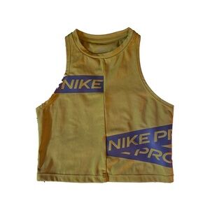 Nike Crop Top Workout Top. Army/Olive Green